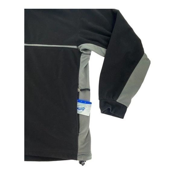 Columbia Long Sleeve Sweatshirt Quarter Zip Fleece Pullover Black Mens Sz Large - Picture 11 of 13